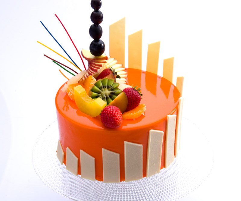 Portakal Soslu Meyveli Pasta